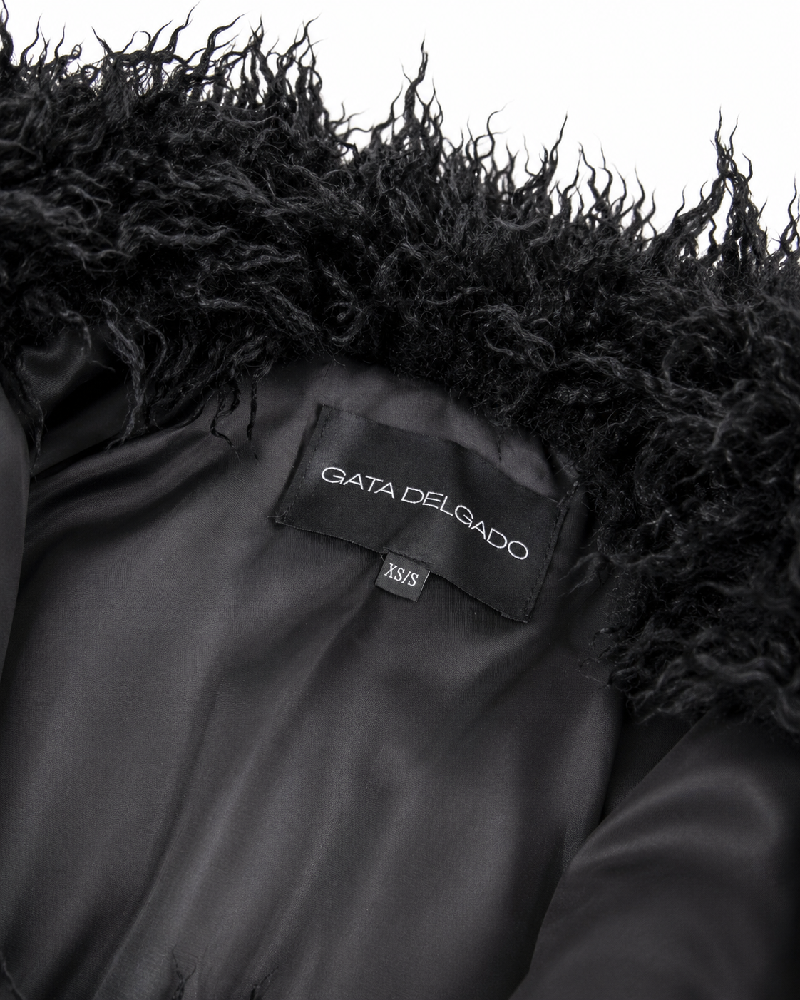 MOGGED FUR JACKET - BLACK