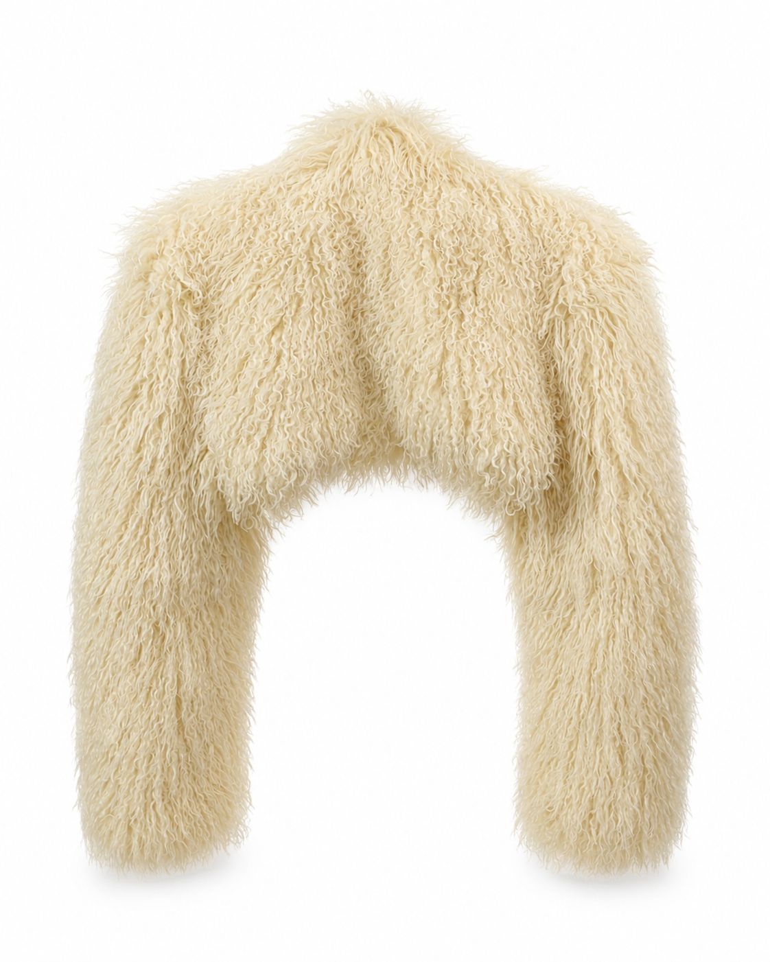 MOGGED FUR JACKET - BUTTER