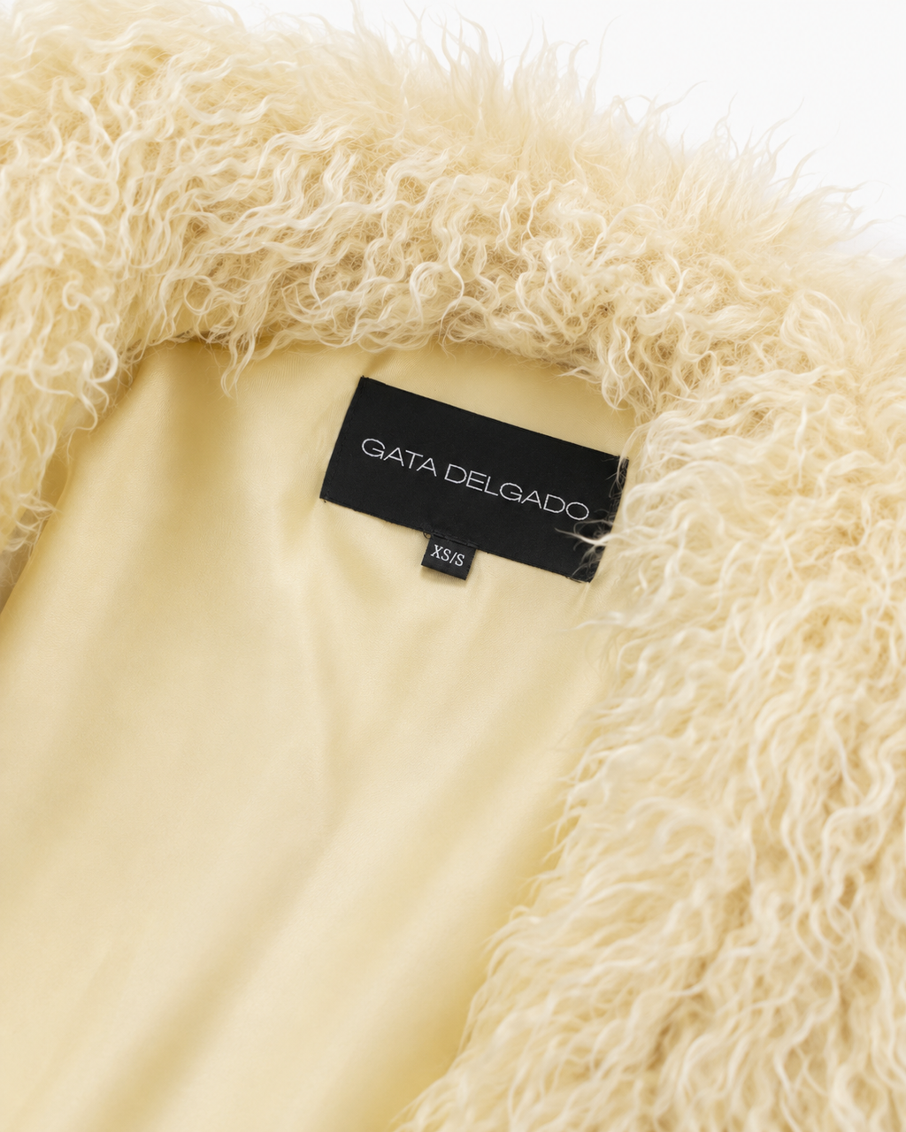 MOGGED FUR JACKET - BUTTER